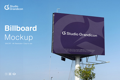 Billboard Mockup 4kmockup brandingmockup minimaldesign mockup mockuptemplate