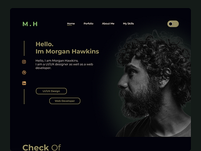 My Personal Web Portfolio dark mode design landing page personal personal website portfolio portfolio design ui ui website uidesign uiux uiuxdesign web portfolio