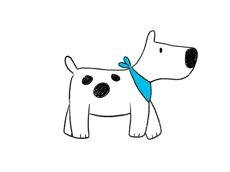 My dog named Runi 2d character animal animation characterdesign design dog illustration motiongraphics walk cycle