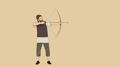 Archer 2d character animation archer characterdesign design illustration motiongraphics sword