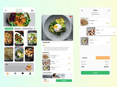 Diseño de interfaz de una aplicacion de recetas behance figma ui