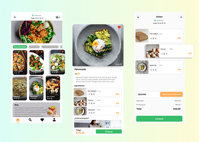 Diseño de interfaz de una aplicacion de recetas behance figma ui