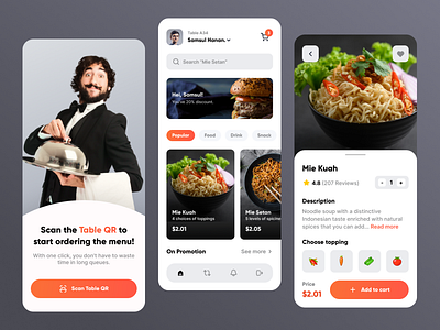 Restaurant Food Ordering App adobe android beautifull clean dark delivery design figma food illustration ios mobile modern order restaurant simple ui ux web