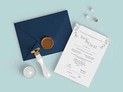 Itzel & David - Wedding invitation card design graphicdesign illustration invitation wedding wedding invitation