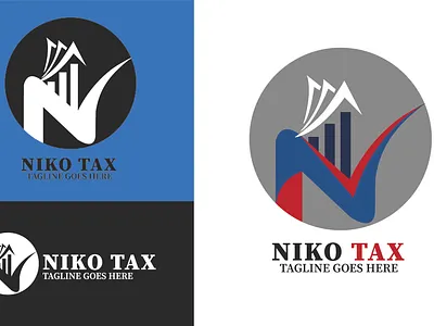 Niko tax logo name design attractive branding design graphic design illustration logo niko paid tax taxes typography ui ux vector