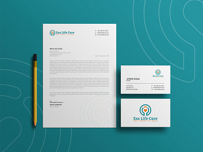 Esa Life Care Business Card Design | Social Media Design advertisement awesome business card business card design business card template business cards card design classy design facebook illustration instagram latest logo minimal modern post social media social media ads trending