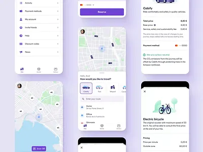 Rider app evolution app app design cabify cabify app cabifydesign design journey mobile app mobility ride rider app uidesign