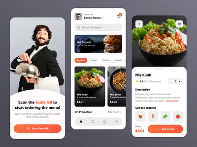 Restaurant Ordering Food App adobe android app clean delivery design design ui figma food ios mobile order restaurant simple ui web