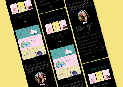 Jenny Sits | A website project for a pet care professional in NY branding bright bunny cat client project css design dog dogwalking html js pet sitting service ui ux web design web development website