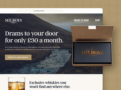 🥃 Whisky subscription website header rugged