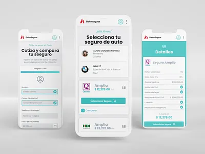 Mobile Car Insurance design guadalajara interface mexico ux webdesign