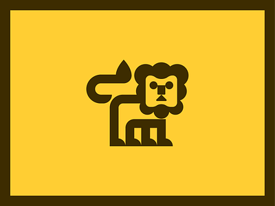 another manticore brand custom illustration lion logo manticore mark scorpion yellow