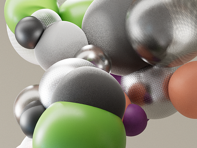 Materials 3d c4d cinema4d design illustration orbs redshift type