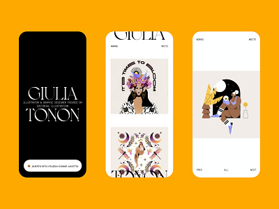 GIULIA TONON design et studio illustration illustrator interface minimal typo typography ui ux web website