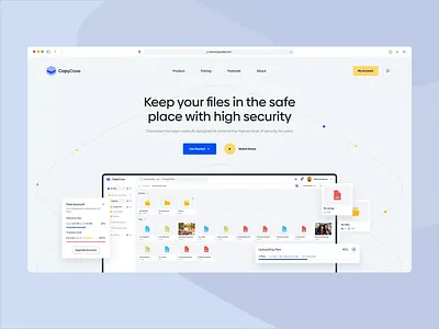 CopyCase.com application cloud desktop app drive file file manager landing page landingpage onepage ui user interface web design webdesign website