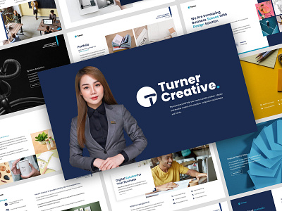 Turner - CV Resume Portfolio PowerPoint Template branding cv deck design graphic design pitch deck portfolio powerpoint template ppt resume ui