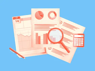 Finance accounting business colors digitalart digitalilustration drawing finance graph illustration illustrator job minimal numbers organisation papers photoshop procreate salary schedule sketch