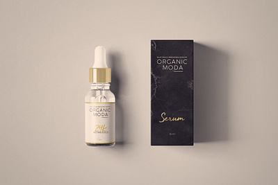 Organic Moda Serum Packaging Design branding design graphic design illustration logo logo design package design ui ux vector