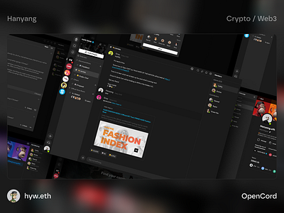 OpenCord - Blockchain Crypto Web3 NFT SocialFi - Platform bitcoin blockchain btc chat crypto dao design minimal minimalist nft platform socialfi ui web web3 website