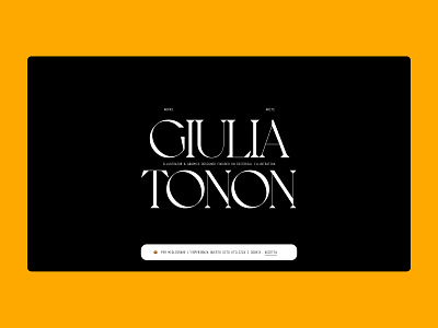 GIULIA TONON design et studio illustration illustrator interface minimal typo typography ui ux web website