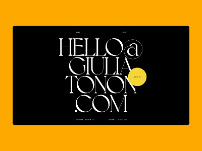 GIULIA TONON design et studio illustration illustrator interface minimal typo typography ui ux web website