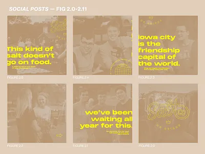 social media design: salt kickoff event beige branding christian church church design college events colorful design event branding fun iowa iowa city social media social media design yellow