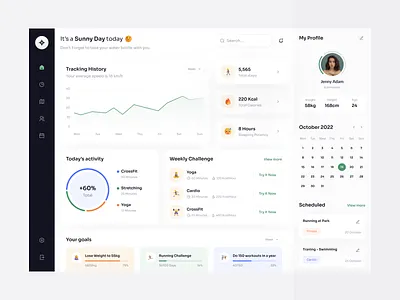 Healthcho - Health tracker dashboard activity dashboard activity tracker daily task fitness dashboard fitness tracker gym health health app health dashboard health tracker healthcare hydrate hydration tracker nutrition tracker tracking app trainer ui workout dashboard workout tracker