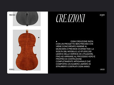 PABLO FARIAS design et studio interface luthier minimal typo typography ui ux violin maker web animation website