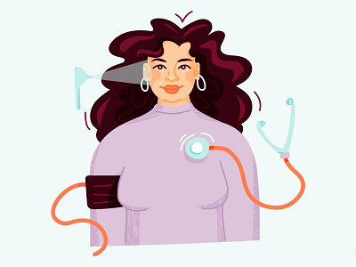 Health Check-up character design design digital drawing health health check up illustration self care tayla de beer texture