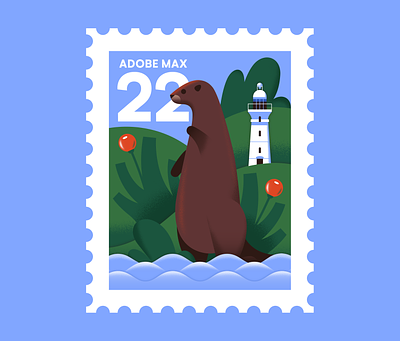 Adobe MAX'22 - Easy Augmented Reality with Aero 3d adobe aero animal animals ar augmented reality blue cute flat illustration lighthouse minimal nature otter pastel river texture tutorial vector zoo