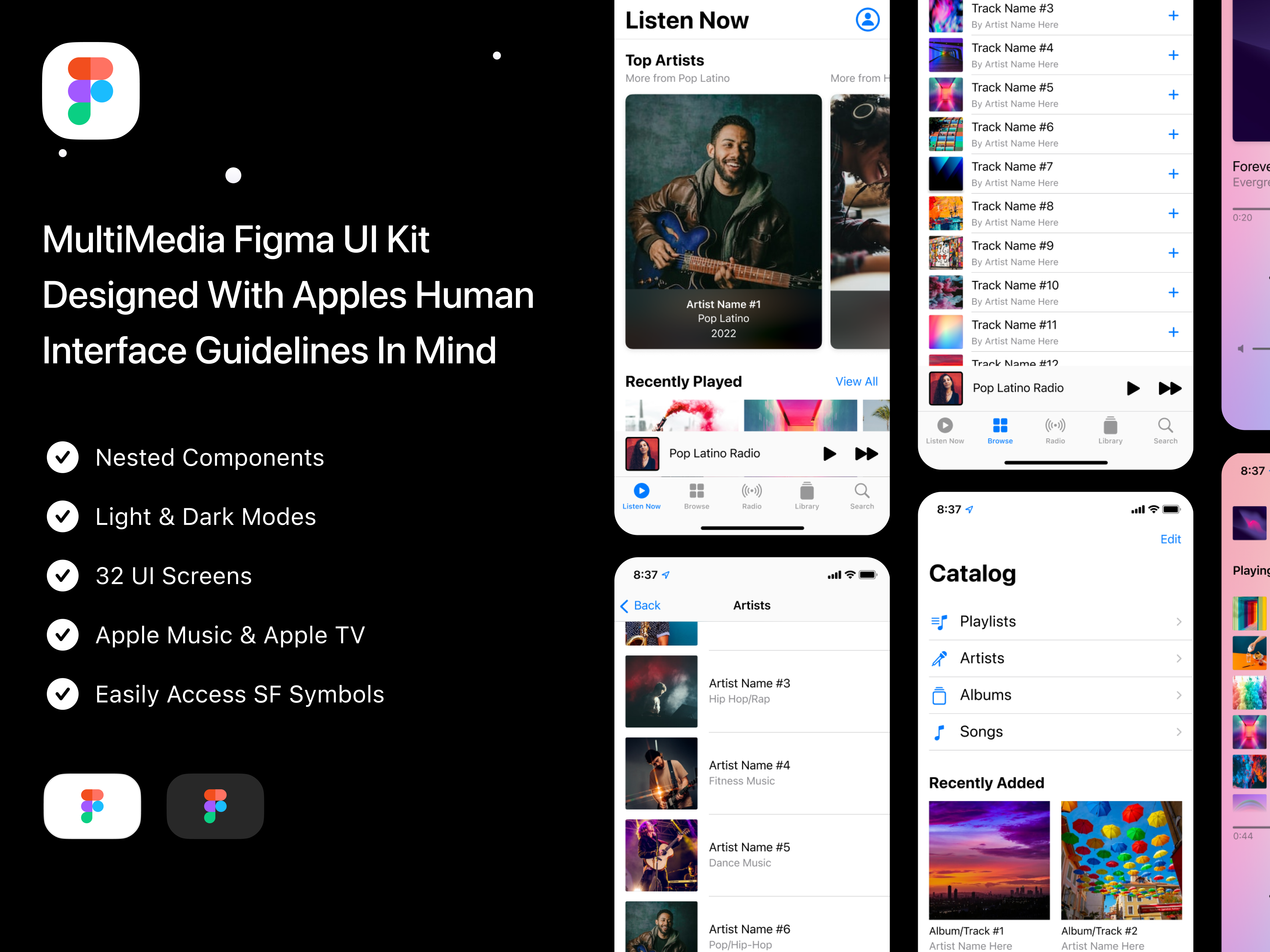 Apple Music/TV Redesign apple branding design figma graphic design illustration ios logo portfolio template ui ux vector