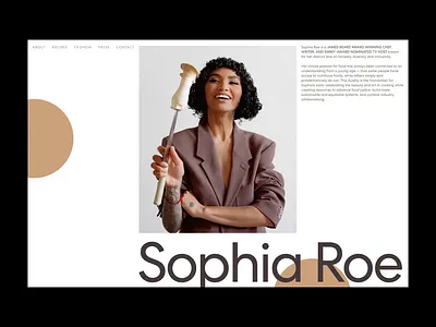 Chief's Custom Website - Home Page Intro brand identity branding chef custom website feminine food home page logo logotype minimalism personal brand personal branding restraunt ui ux website