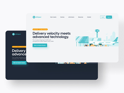 eShipper Landing Page Refresh design eshipper landing page mobile design shipping ui ui design uiux design ux web design