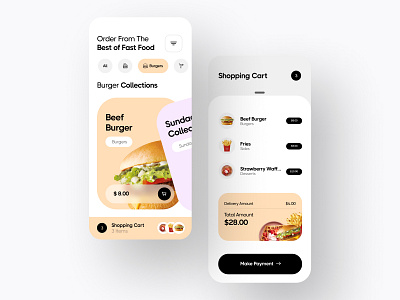 Fast Food App Concept app design fast food mobile design ui ui design uiux design ux