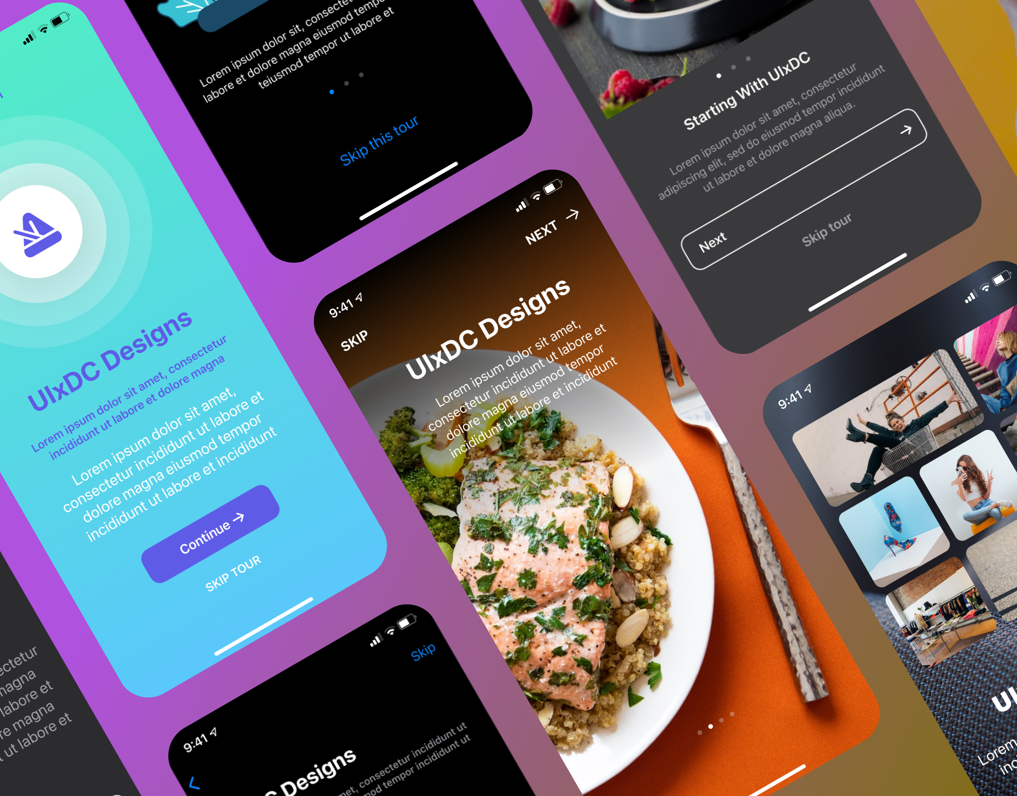 iOS Onboarding Concept branding design figma graphic design ios logo mobile portfolio template ui ux vector