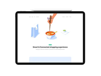 Cover photo for Food delivery case study illustration minimal uidesign web design