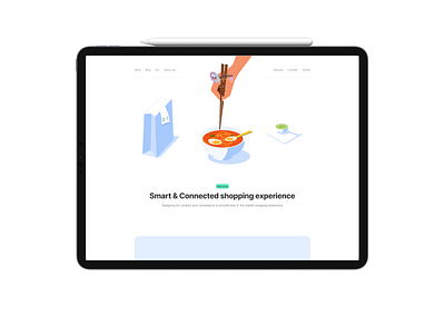 Cover photo for Food delivery case study illustration minimal uidesign web design