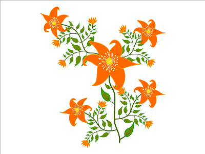 Floral Design, colorful Flowers illustration Vector. colorful