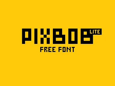 PIXBOB LITE - Free Pixel Font 8 bit 8bit bibbob branding fonts pixel typography