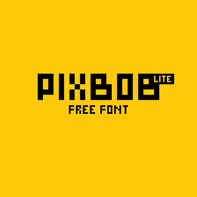 PIXBOB LITE - Free Pixel Font 8 bit 8bit bibbob branding fonts pixel typography