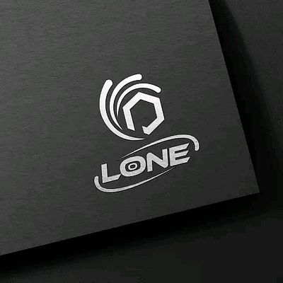 LONE Logo with Silver & Paper texture logo mockup effect branding design graphic design illustration logo logodesign logomockup vector