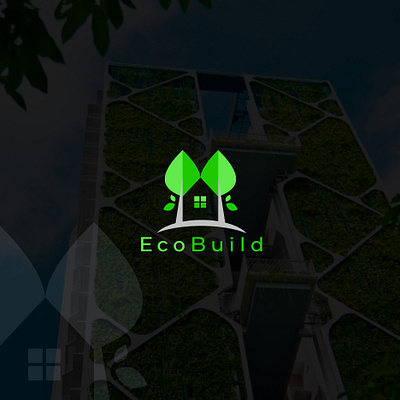 Eco Build Logo Design branding business logo design flat illustration illustrator logo ui ux vector