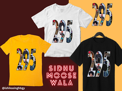 295 | Sidhu Moosewala Unisex T-shirt Design for Moosewala fans 295 apparel design designing graphic design graphics illustration moosewala fans moosewala songs sidhu fans