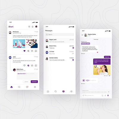 Social media app app dashboard design dribbble mobile socialmedia ui uiux ux