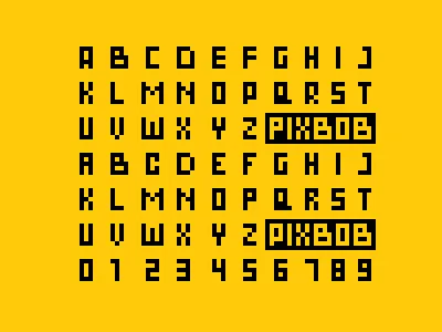 PIXBOB LITE - Free Pixel Font (Preview) 8 bit 8bit asprite bibbob font fonts free font pixel