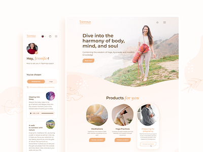 🧘 TejoMaya – online store of author's audio meditations agency backend branding design frontend health ideas illustration inspiration it meditation nature top ui ux uxui web webdesign webdeveloper website