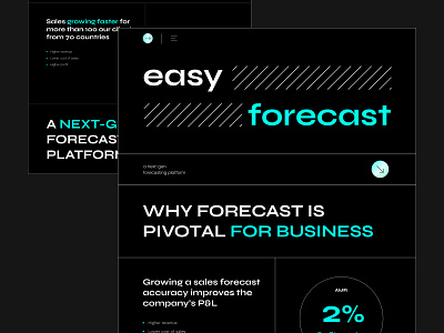 Website design for forecasting and planning company acceleration consulting dark dark colors dark ui design dribbble efectiveness figma forecating landing lp minimal minimalism multi page planning ui ux webdesign website