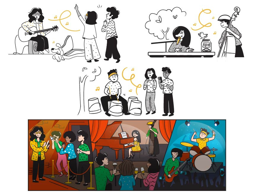 Example of Vector Ilustration, Notion Style