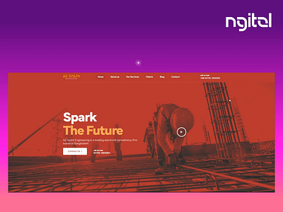 AE Spark - Electrical Engineering Website Design & Development branding clean website design graphic design illustration ngital ui web design web development wordpress cms