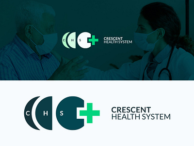 Crescent Health System Logo branding graphic design logo typography
